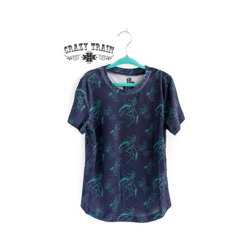 NEW CRAZY TRAIN boy's buddy buckaroo tee in navy